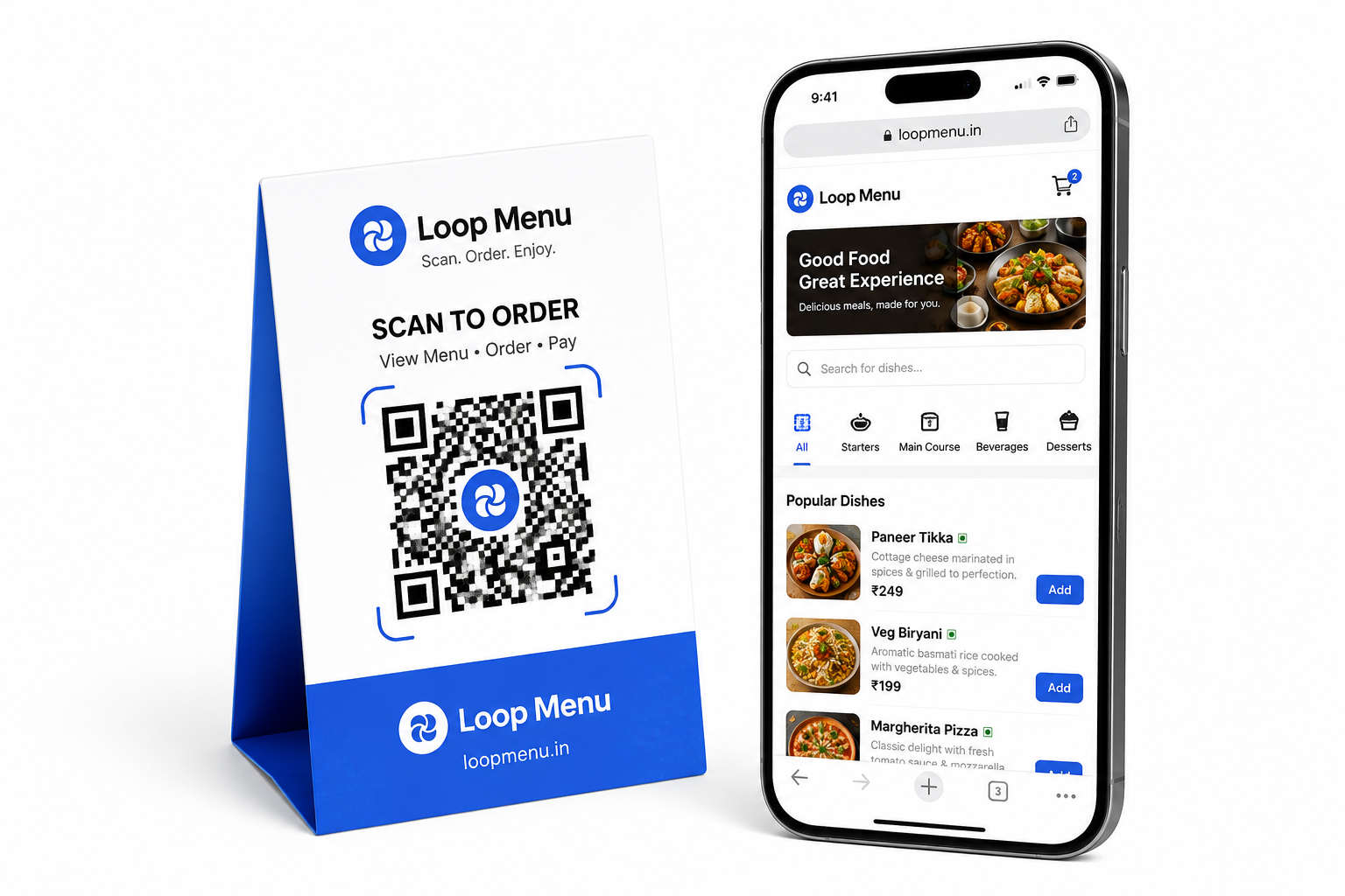 LoopMenu – QR table stand and mobile menu app screenshot